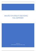 Biology of Vitality and Aging - Full summary