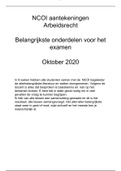 Aantekeningen en samenvatting voor examen NCOI arbeidsrecht 2020