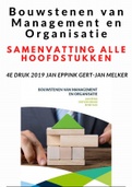 Samenvatting Bouwstenen Management en Organisatie 4e druk 2019 Eppink Melker