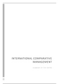 International Comparative Management - Summary of all papers