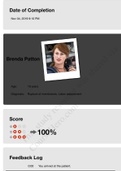 Brenda Patton Age: 18 years Diagnosis: Rupture of membranes. Labor assessment (complete; scored 100%)