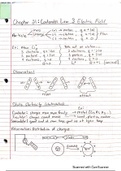 Principals of Physics II, Chapter 21 class notes on Coulomb's Law and Electric Fields
