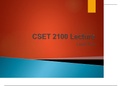 CSET 2100 Lecture 11: CD DVD.