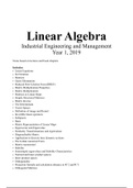 Summary Linear Algebra
