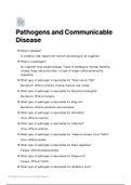 OCR A Level Biology- Pathogens and Communicable Disease Notes- all you will ever need.
