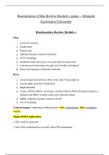 Biochemistry C785 Review Module 1 2020 – Western Governors University | Biochemistry C 785 Review Module 1 2020 – A Grade