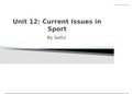 Unit 12: Current Issues In Sport Assignment 2
