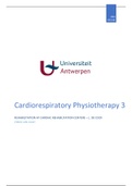 Samenvatting 1MA cardiorespiratory physiotherapy 2 - Cardiac Rehabilitation