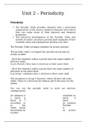 A Level Chemistry - AQA - Periodicity - Summary Notes 