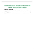 Test Bank: Essentials of Psychiatric Mental Health Nursing (3rd Edition by Varcarolis)