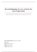 Essay Beyond Budgeting - Premaster Accountancy - Grade 9