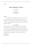 week 3 individual assignment.docx  MGT/526  Agilent Technologies Inc. Proposal  University of Phoenix  MGT/526  Agilent Technologies Inc.  Proposal  Summary:  Agilent Technologies Inc. is headquartered in Santa Clara, CA, is one of the leading firms in th