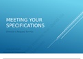 IFSM 201 Final Presentation - Meeting your Specifications