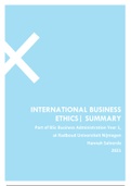 Summary International Business Ethics
