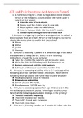 ATI  and Peds Questions And Answers Form C,100% CORRECT