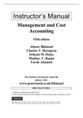Management and Cost Accounting antwoorden