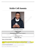 NURSING 5327 Sickle Cell Anemia Case Study- Anthony Perkins 15 years old