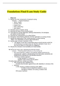 NUR 4380 - Foundations Final Exam Study Guide.