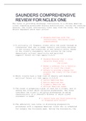 SAUNDERS COMPREHENSIVE REVIEW FOR NCLEX ONE