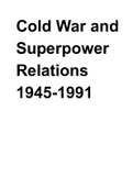 GCSE History Notes: Cold War and Superpower Relations (1945-1991)