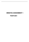 MNB3702 ASSIGNMENT NO.1 YEAR 2021 SOLUTIONS