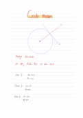 Physics 1 - Circular Motion Handwritten Note (Chapter 6)