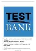 Test Bank MATERNAL CHILD NURSING 5TH EDITION MCKINNEY  COMPLETE TEST BANK QUESTIONS AND ANSWERS 