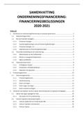 Samenvatting Ondernemingsfinanciering (investeringsanalyse   financieringsbeslissingen) Schakel Handelswetenschappen KU Leuven 2020-2021