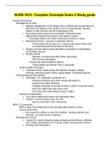 NURS 3512 - Complex Concepts Exam 2 Study guide