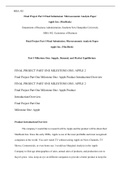 Final Project Part I Final Submission.docx  MBA 502  Final Project Part I Final Submission: Microeconomic Analysis Paper  Apple Inc. (MacBook)  Department of Business Administration, Southern New Hampshire University  MBA 502: Economics of Business   Fina