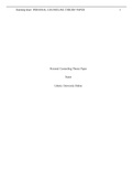 EDCO 715: PERSONAL COUNSELING THEORY PAPER 