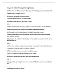 Exam (elaborations) NURSING RNSG 1205 Chapter 15: Critical Thinking in Nursing Practice Exam 2 chapter 15,16,17,18,19,20.