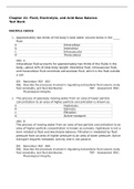 Exam (elaborations) NURSING NUR 306 Chapter 41: Fluid, Electrolyte, and Acid-Base Balance Test Bank