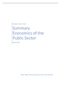 Complete Summary of Economics of the Public Sector (including lectures)