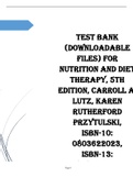 Tes Nutrition and Diet Therapy, 5th Edition, Carroll A. Lutz, Karen Rutherford 
