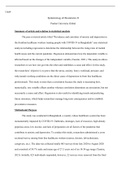 Unit  4  Assignment  EpiBioStats.docx  Unit4  Epidemiology & Biostatistics II Purdue University Global  Summary of article and relation to statistical analysis  The peer reviewed article titled   œPrevalence and correlates of anxiety and depression in the