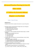 Test Bank For Advanced Practice Nursing In Care Of Older Adults 2nd Edition By Kennedy Malone | Complete with Answer Key