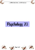 Psychology 213 Exam Notes (Chapters: 6, 9, 12, 14, 17)