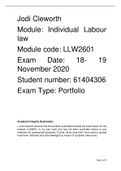 Exam (elaborations) BA Applied Psychology Labour Law Rules!, ISBN: 9781920025885