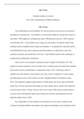Unit  1  Essay.docx (2)     Unit 1 Essay  Columbia Southern University  PUA 5301- Administration of Public Institutions  Unit 1 Essay  Cone health based out of Greensboro, NC has been known in the area for its innovation and high level of patient care.  C