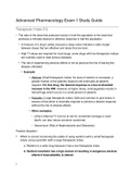Advanced Pharmacology Study Guide|VERSION 2 