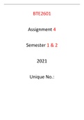 BTE2601 Assignment 4 Yearly Module 2021