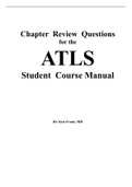 Chapter  Review  Questions for the ATLS Student  Course Manual 