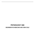Physiology 344 Regenerative Medicine Notes