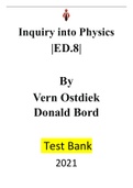 Inquiry into Physics  – by Vern Ostdiek , Donald Bord-|Test bank| Reviewed/Updated for 2021