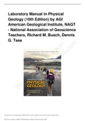 Laboratory Manual in Physical Geology, 10e Busch IM | Laboratory Manual in Physical Geology, 10th Edition ( Complete, fully covered)