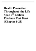 Health Promotion Throughout the Life Span 9th Edition by Edelman Test Bank (Chapter 1-25)