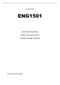 ENG1501 POETRY AND NOVEL ASSIGNMENT 2021