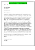 BAD NEWS LETTER EXAMPLE (DOWNLOAD FOR CLASS PRACTICE )
