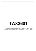 TAX 2601 ASSIGNMENT 1